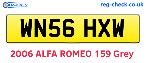 WN56HXW are the vehicle registration plates.