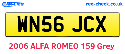 WN56JCX are the vehicle registration plates.