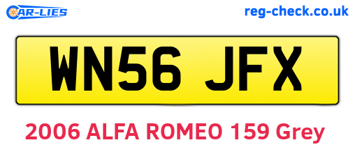 WN56JFX are the vehicle registration plates.