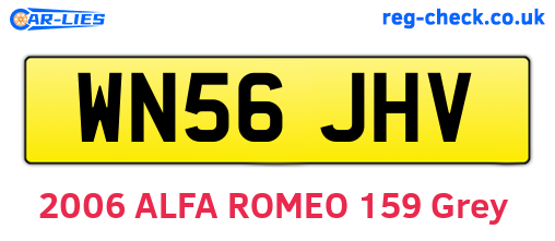 WN56JHV are the vehicle registration plates.