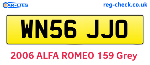 WN56JJO are the vehicle registration plates.