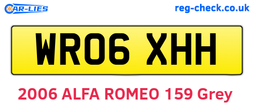 WR06XHH are the vehicle registration plates.