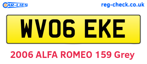 WV06EKE are the vehicle registration plates.