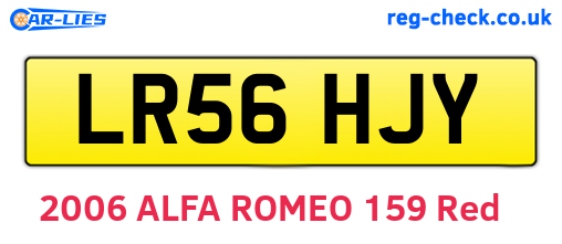 LR56HJY are the vehicle registration plates.