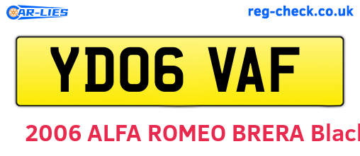 YD06VAF are the vehicle registration plates.