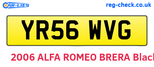 YR56WVG are the vehicle registration plates.