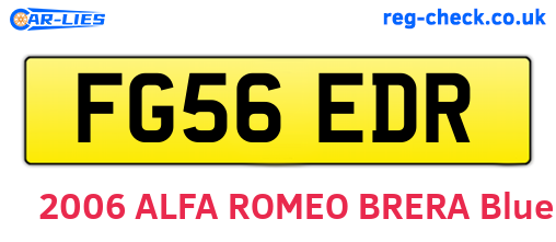 FG56EDR are the vehicle registration plates.