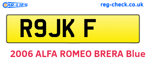 R9JKF are the vehicle registration plates.
