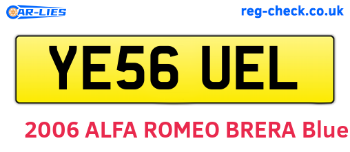 YE56UEL are the vehicle registration plates.