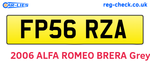 FP56RZA are the vehicle registration plates.