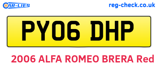 PY06DHP are the vehicle registration plates.