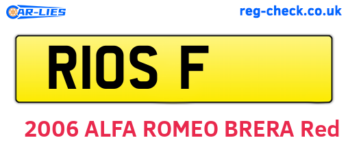 R1OSF are the vehicle registration plates.
