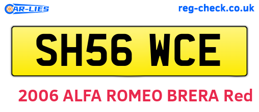 SH56WCE are the vehicle registration plates.