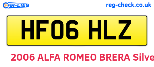 HF06HLZ are the vehicle registration plates.