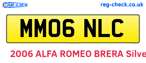 MM06NLC are the vehicle registration plates.