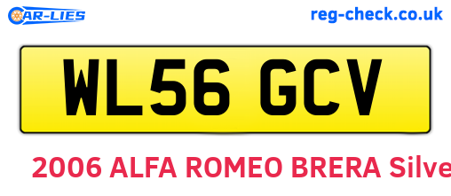 WL56GCV are the vehicle registration plates.