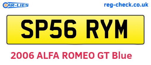 SP56RYM are the vehicle registration plates.
