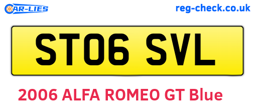 ST06SVL are the vehicle registration plates.