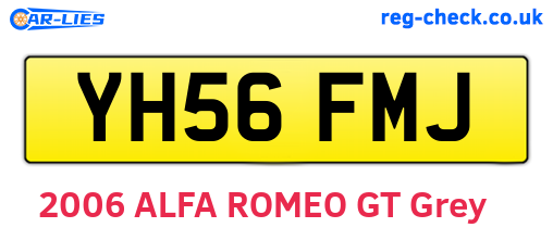 YH56FMJ are the vehicle registration plates.
