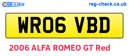 WR06VBD are the vehicle registration plates.