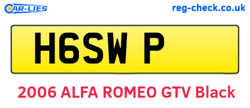 H6SWP are the vehicle registration plates.