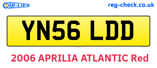 YN56LDD are the vehicle registration plates.