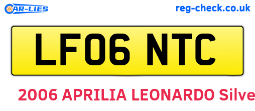 LF06NTC are the vehicle registration plates.