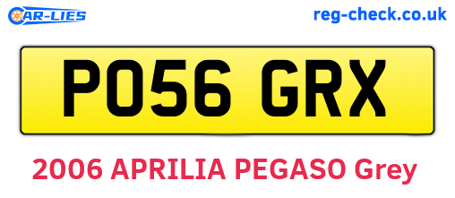 PO56GRX are the vehicle registration plates.