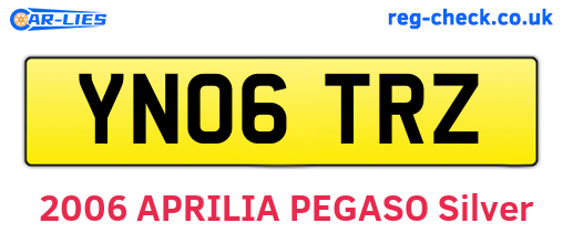 YN06TRZ are the vehicle registration plates.