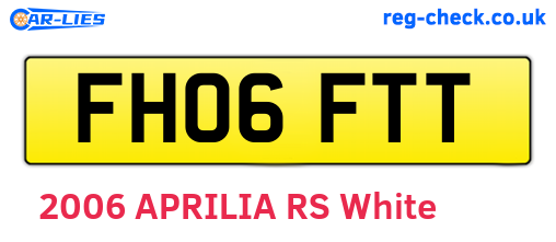 FH06FTT are the vehicle registration plates.