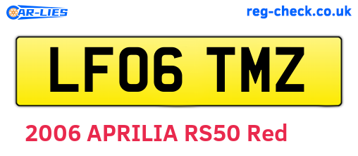 LF06TMZ are the vehicle registration plates.