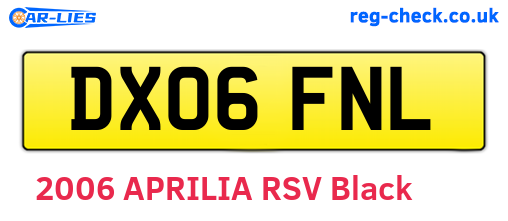 DX06FNL are the vehicle registration plates.