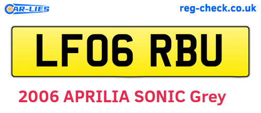 LF06RBU are the vehicle registration plates.