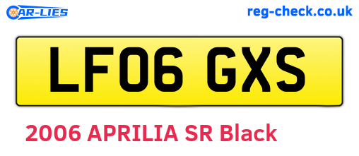 LF06GXS are the vehicle registration plates.
