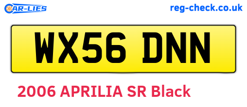WX56DNN are the vehicle registration plates.