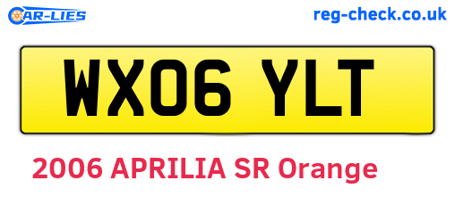 WX06YLT are the vehicle registration plates.