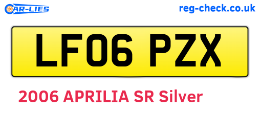 LF06PZX are the vehicle registration plates.