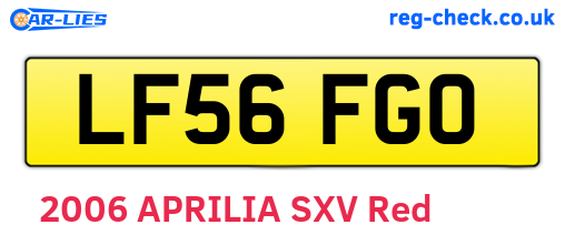 LF56FGO are the vehicle registration plates.