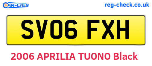 SV06FXH are the vehicle registration plates.