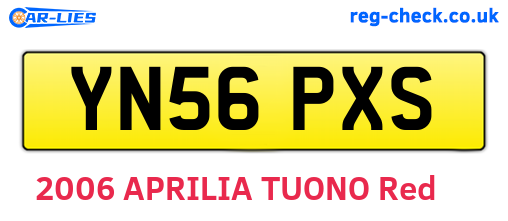 YN56PXS are the vehicle registration plates.