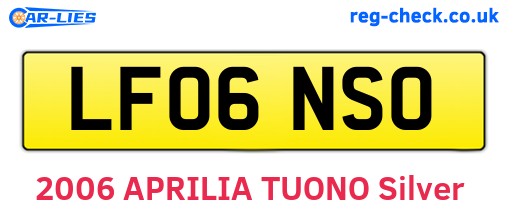 LF06NSO are the vehicle registration plates.