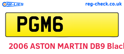 PGM6 are the vehicle registration plates.