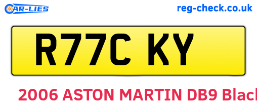 R77CKY are the vehicle registration plates.