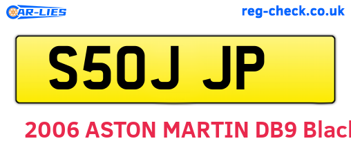 S50JJP are the vehicle registration plates.