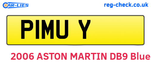 P1MUY are the vehicle registration plates.