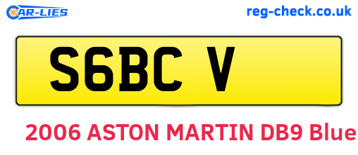 S6BCV are the vehicle registration plates.