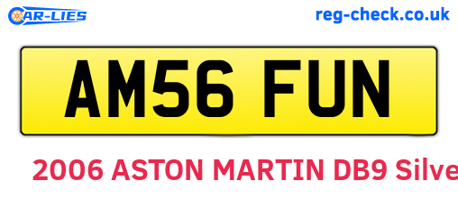 AM56FUN are the vehicle registration plates.