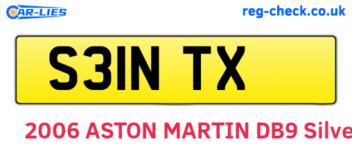 S31NTX are the vehicle registration plates.