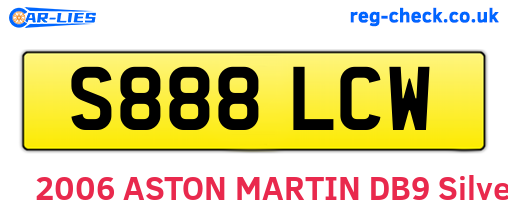 S888LCW are the vehicle registration plates.