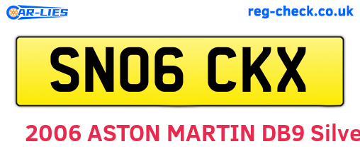 SN06CKX are the vehicle registration plates.